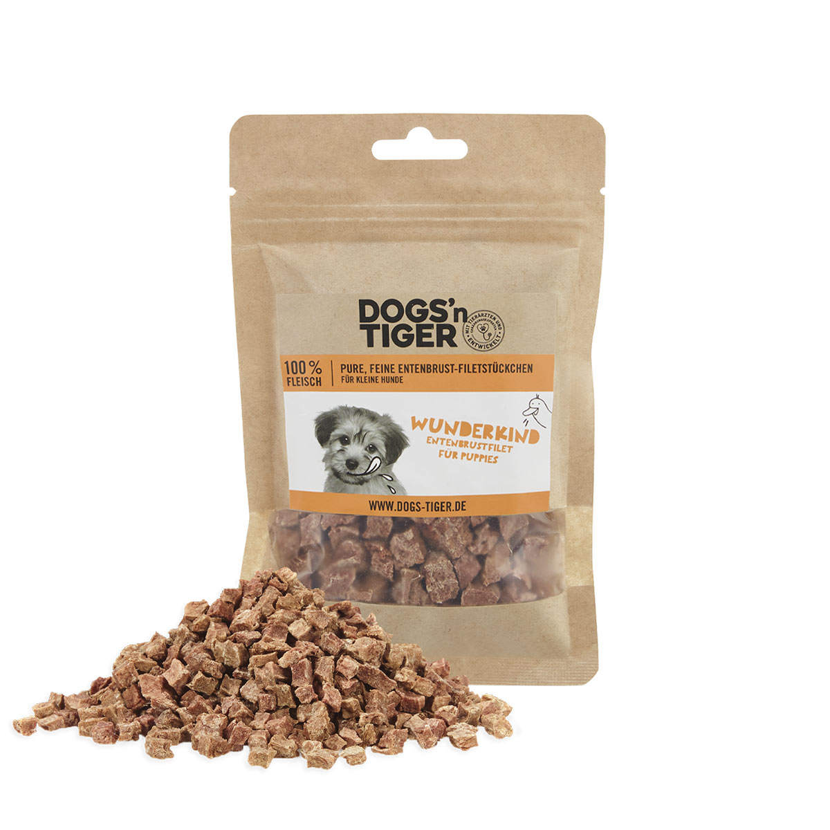 Dogs’n Tiger Wunderkind gefriergetrocknetes Filet Ente (S) 70g