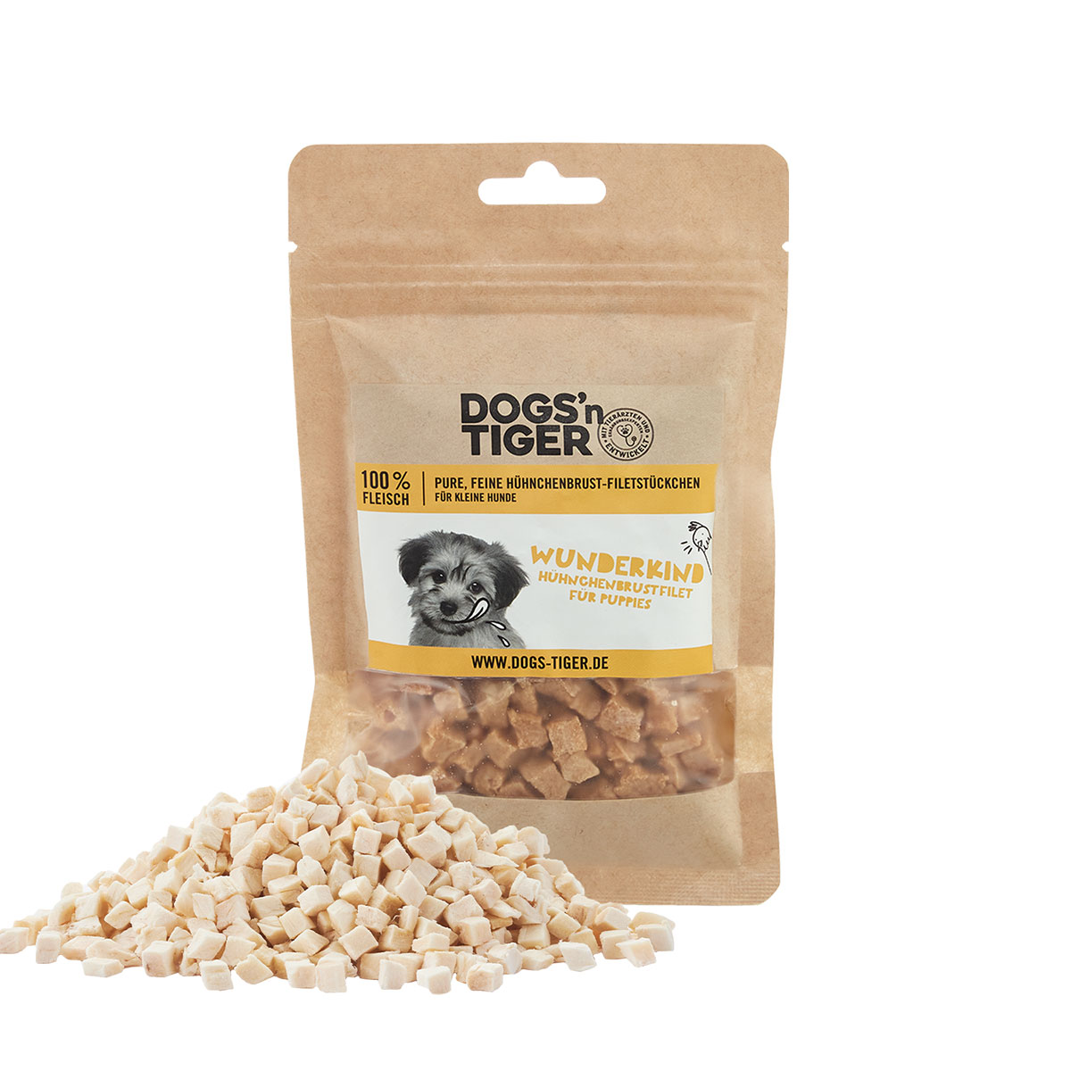 Dogs’n Tiger Wunderkind gefriergetrocknetes Filet Huhn (S) 70g