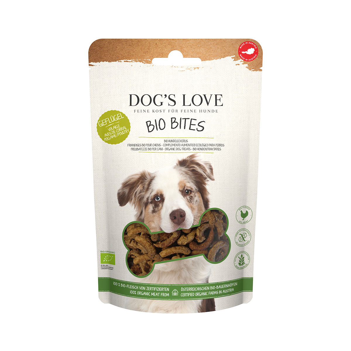 Levně DOG'S LOVE BIO BITES drůbež 150 g