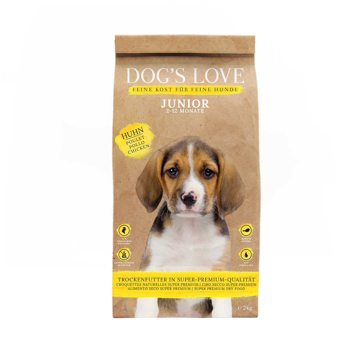 DOG'S LOVE granule Junior kuře 2 kg