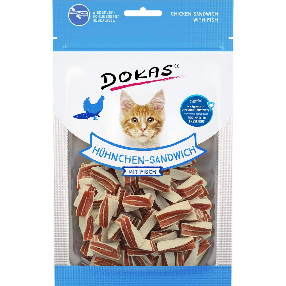 Dokas kuřecí sendvič s rybou 70 g