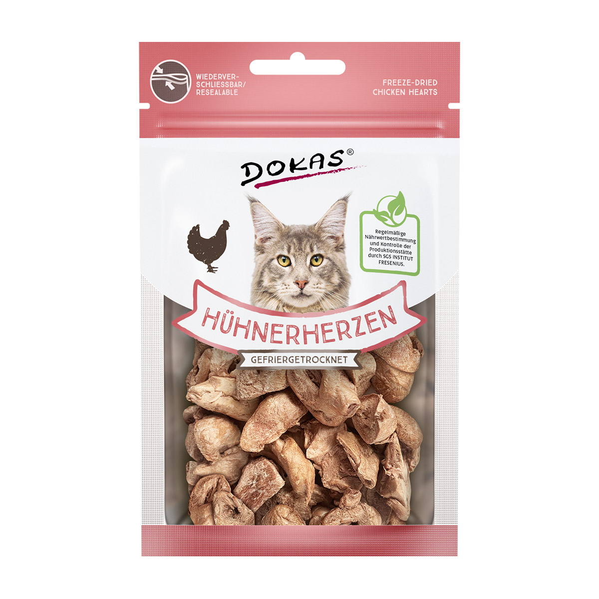 Dokas Hühnerherzen gefriergetrocknet 15g