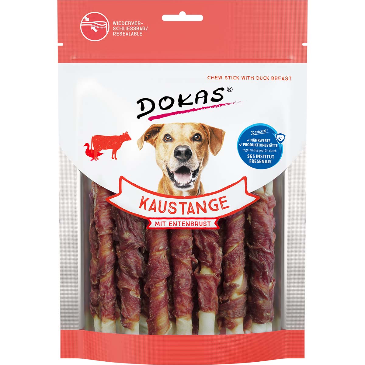 Dokas Hundesnack Kaustange mit Entenbrust 3x200g