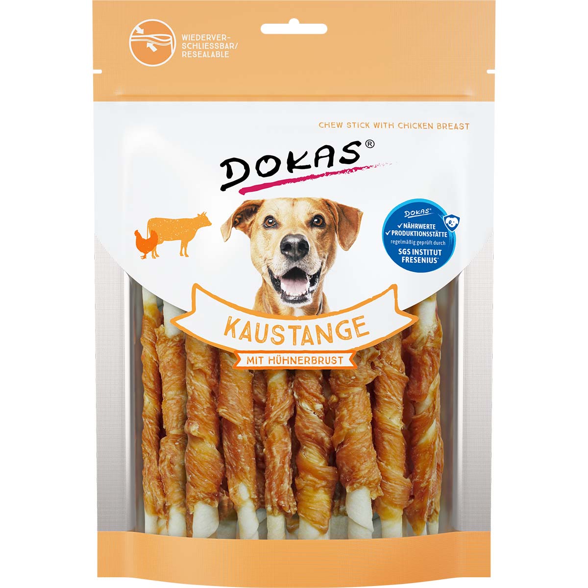 Dokas Hundesnack Kaustange mit Hühnerbrust