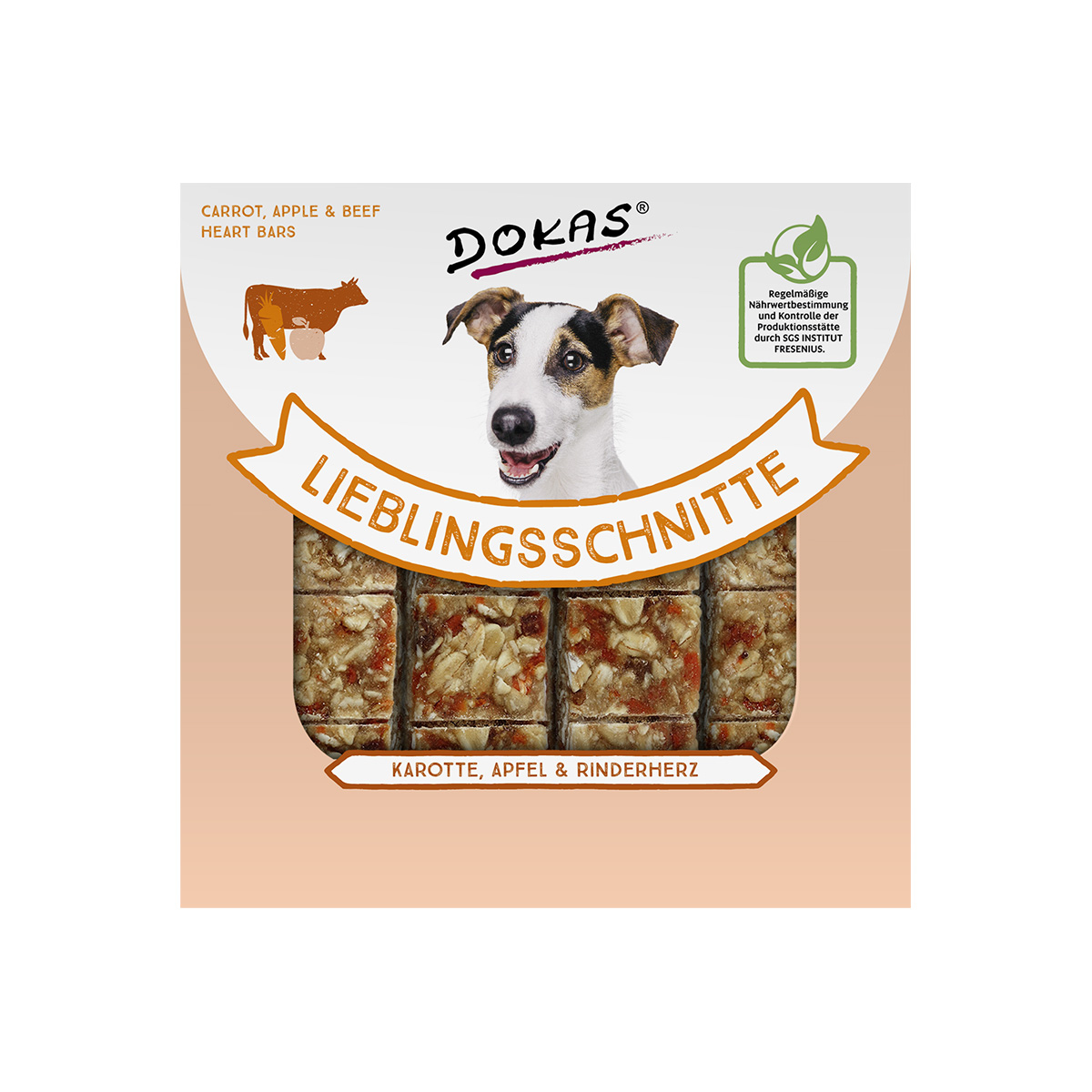Dokas Lieblingsschnitte Karotte, Apfel, Rinderherz 80g