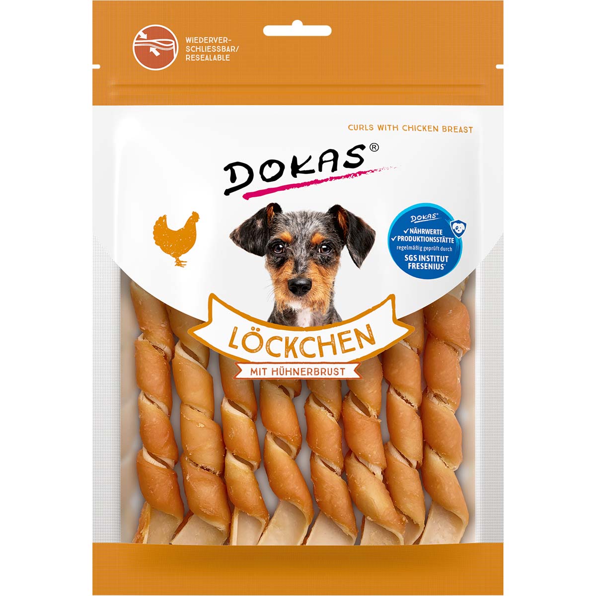 Dokas pamlsky s kuřecími prsíčky 3 × 120 g