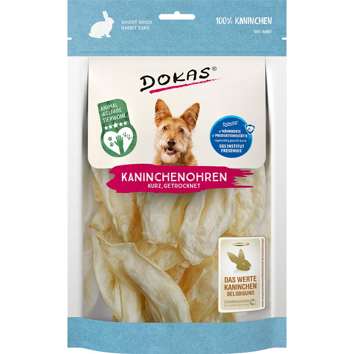 Dokas Kaninchenohren ohne Fell getrocknet