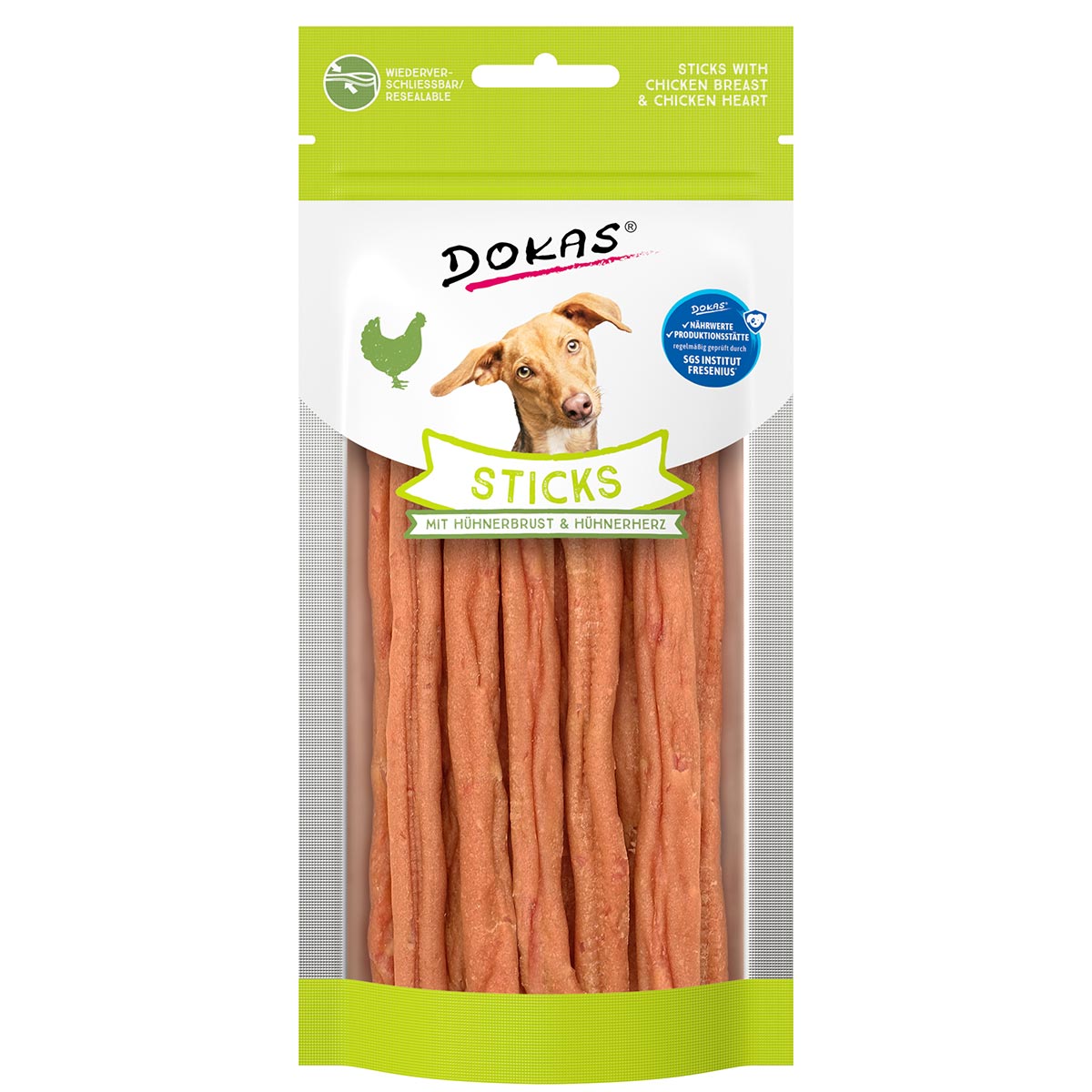 Dokas Sticks mit Hühnerbrust und Hühnerherz