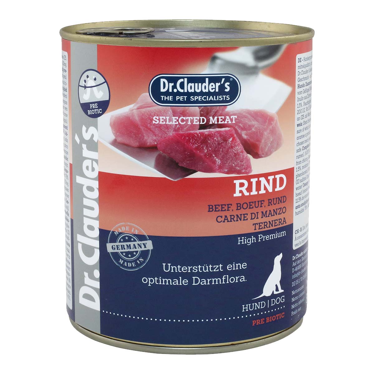 Dr. Clauder's – Selected Meat PreBiotics, 6 x 800 g hovězí