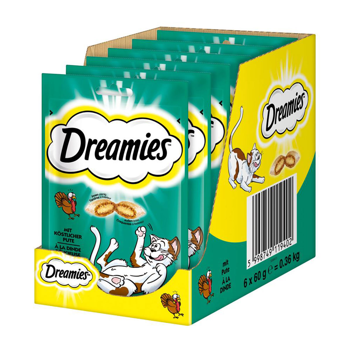 Dreamies s krůtou 6 × 60 g