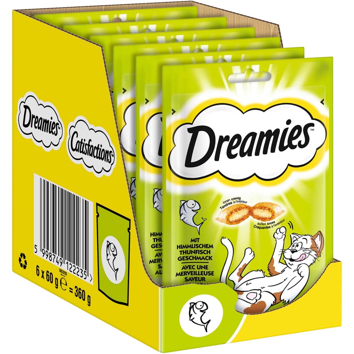 Levně Dreamies s tuňákem 6 × 60 g