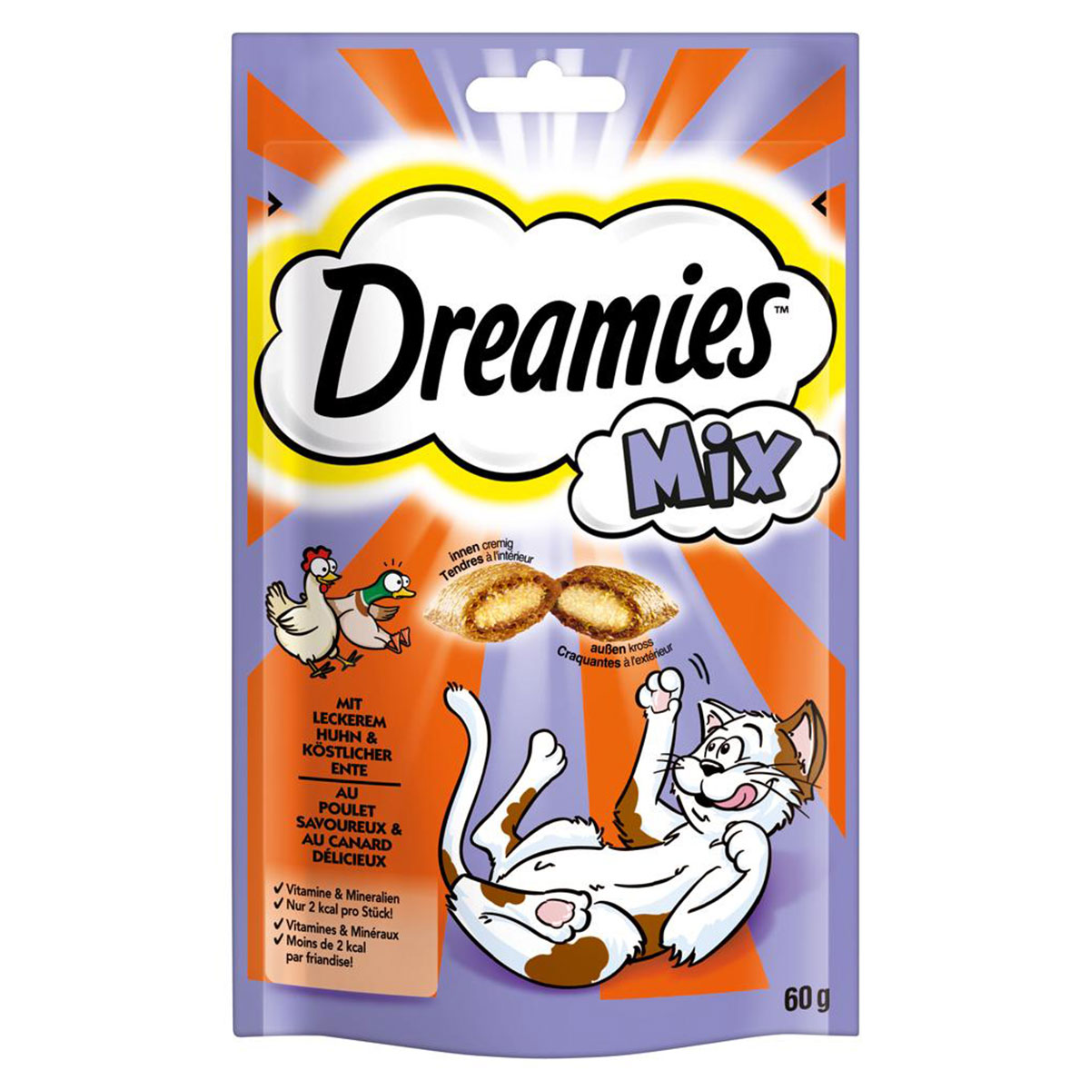 Dreamies Mix s kuřecím a kachnou 60 g