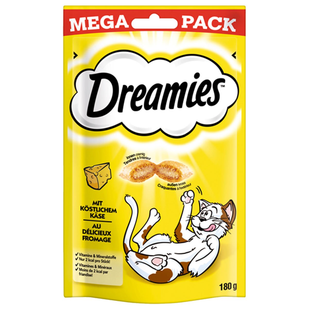 Dreamies Mega Pack se sýrem, 180 g