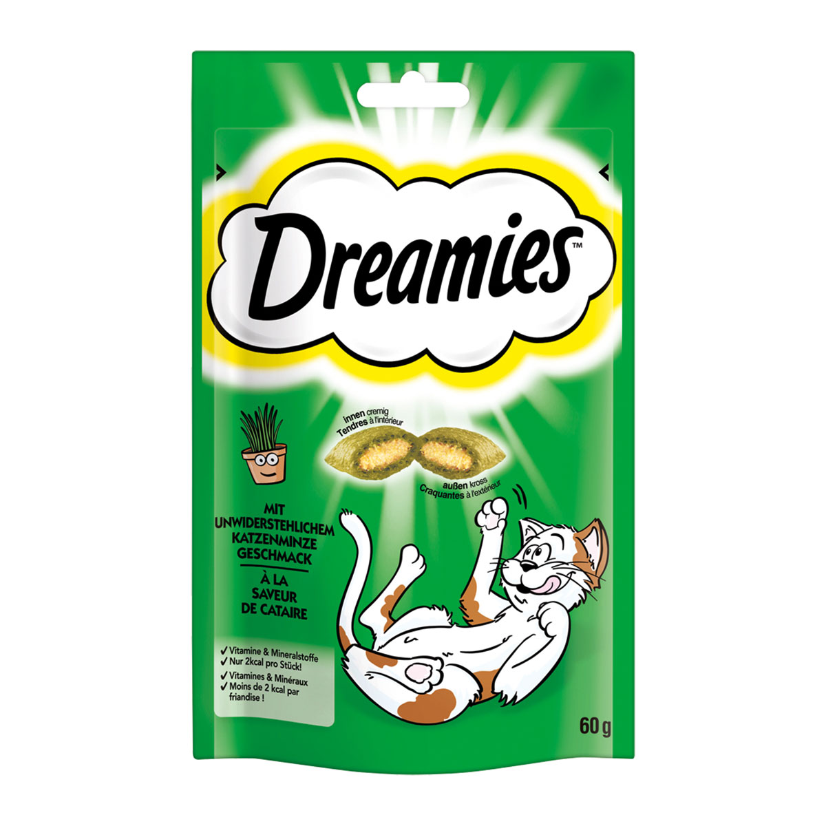 DREAMIES™ kapsička s příchutí šanty kočičí 3 × 60 g