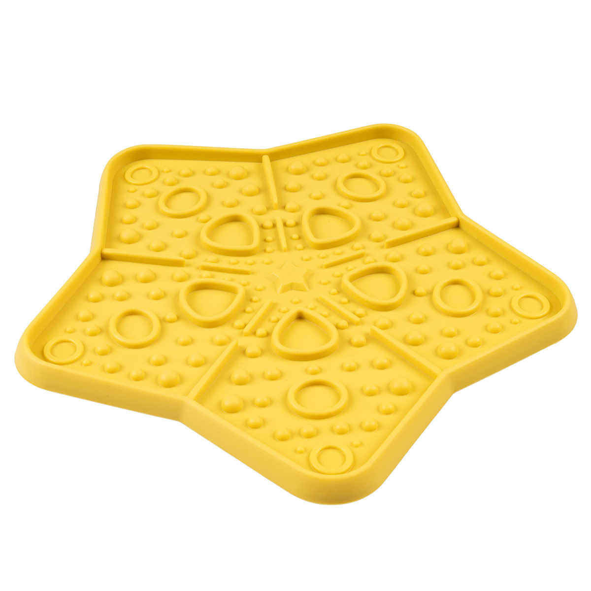 duvoplus Schleckmatte Stern 19 x 17,5 x 1 cm gelb