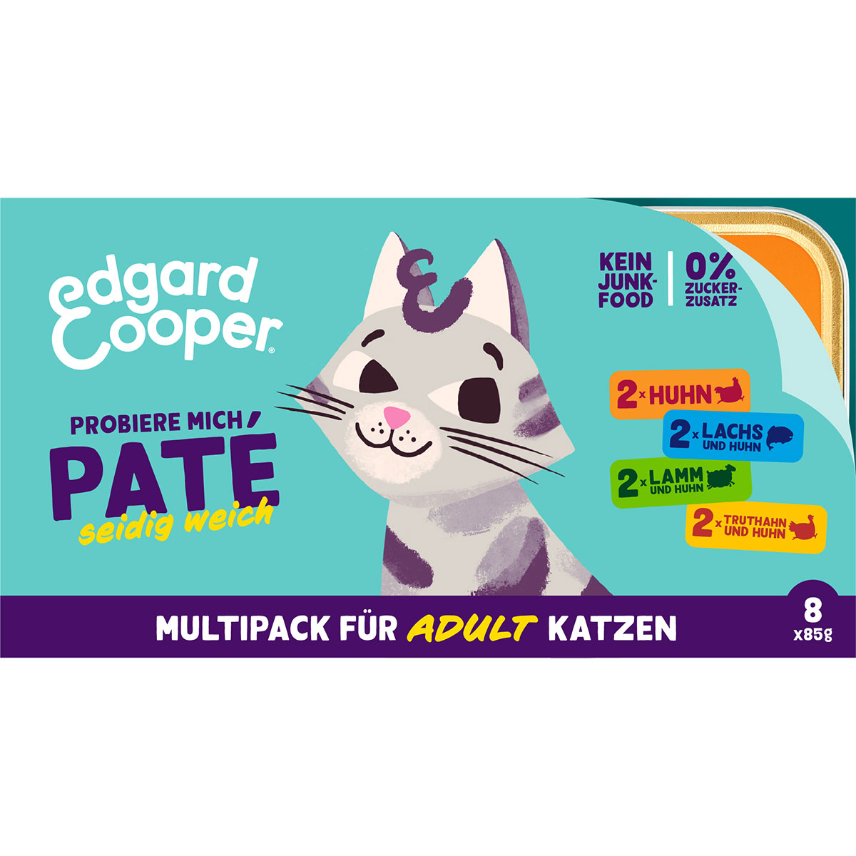 Levně Edgard & Cooper Adult paštika pro dospělé kočky, variace chutí 32 × 85 g