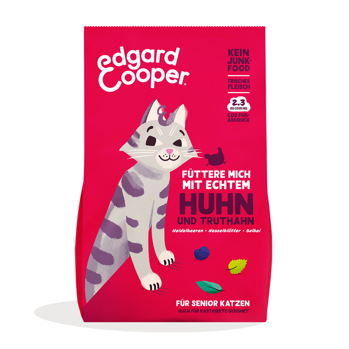 Edgard & Cooper Senior granule pro kočky, kuře a krůta, 2 kg