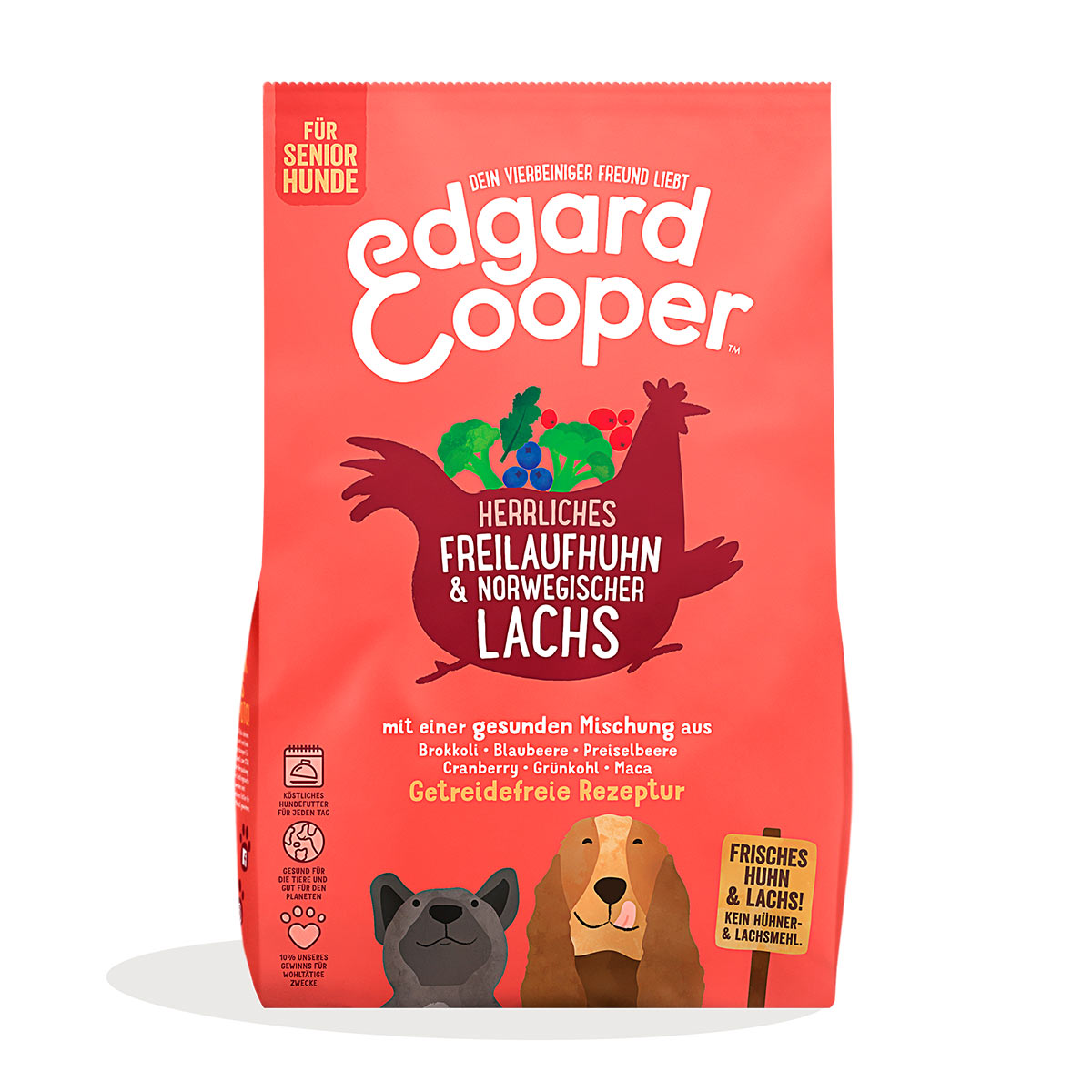 Edgard & Cooper Senior čerstvé kuře a losos 2,5 kg