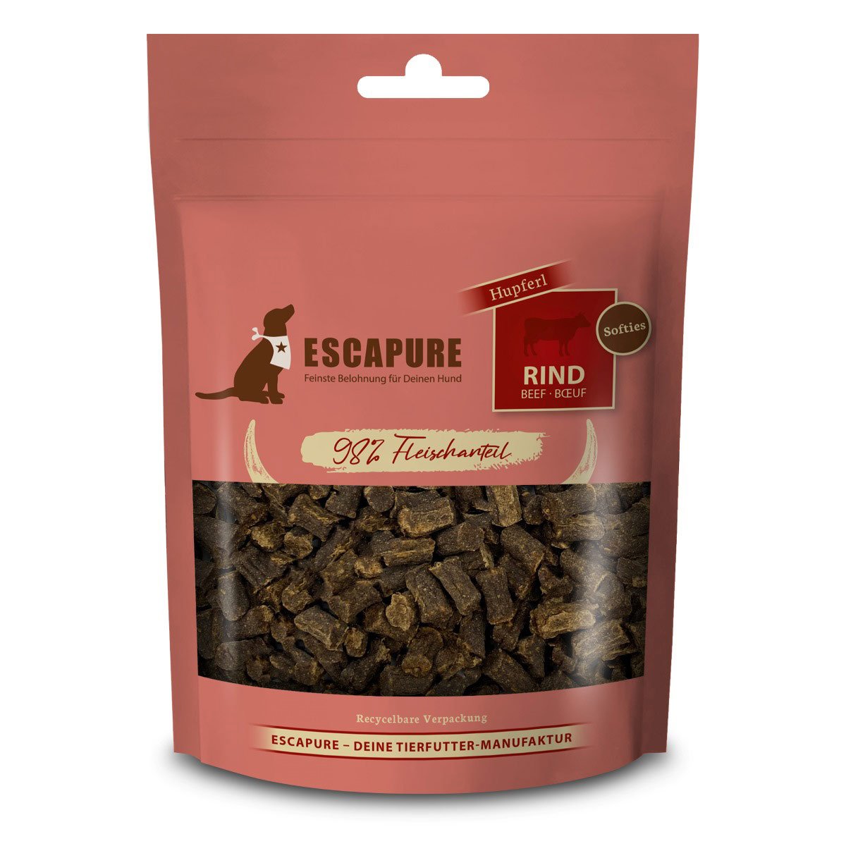 Levně Escapure Softies pamlsky z hovězího masa 3 × 150 g