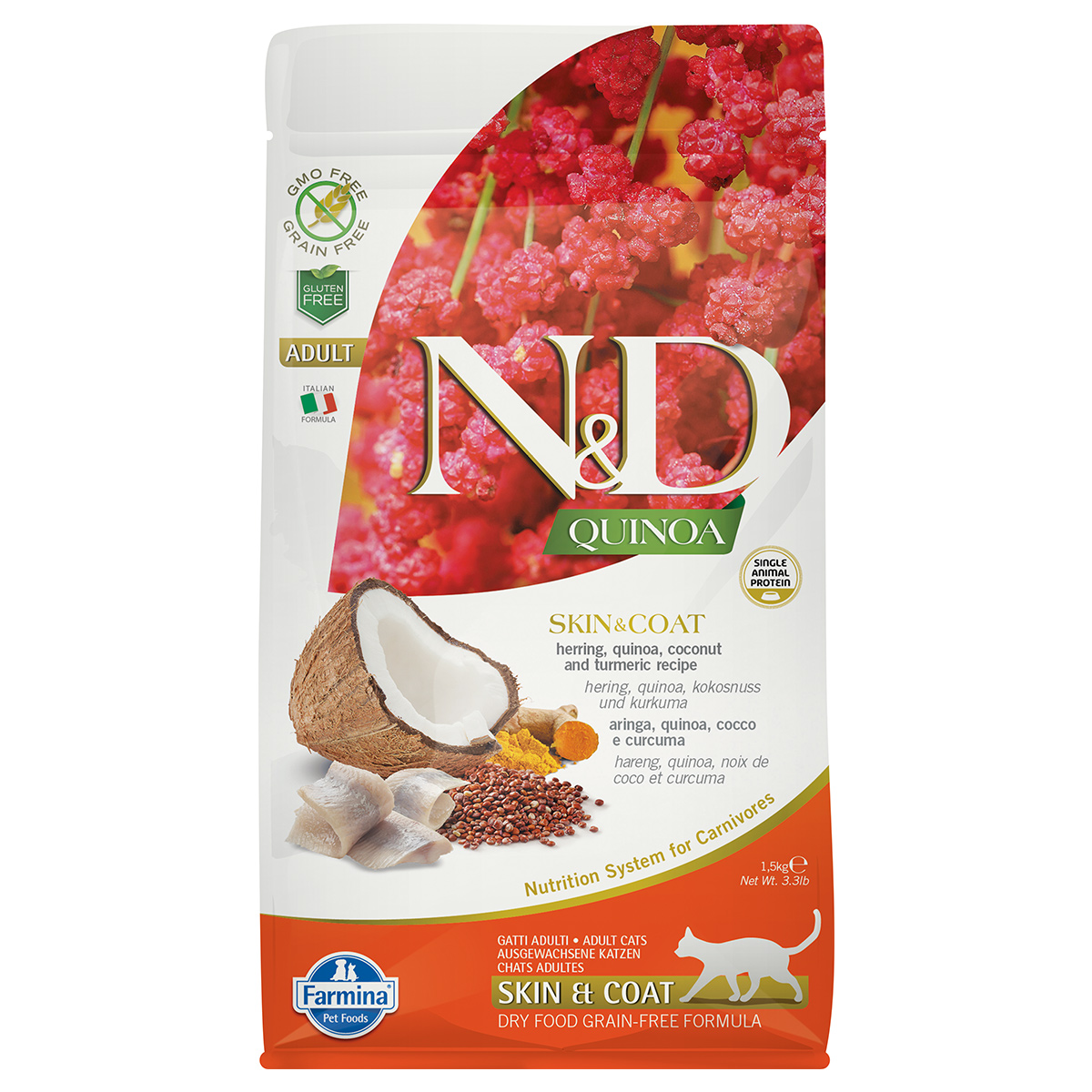 N&D Cat Quinoa Skin & Coat Herring 1,5 kg