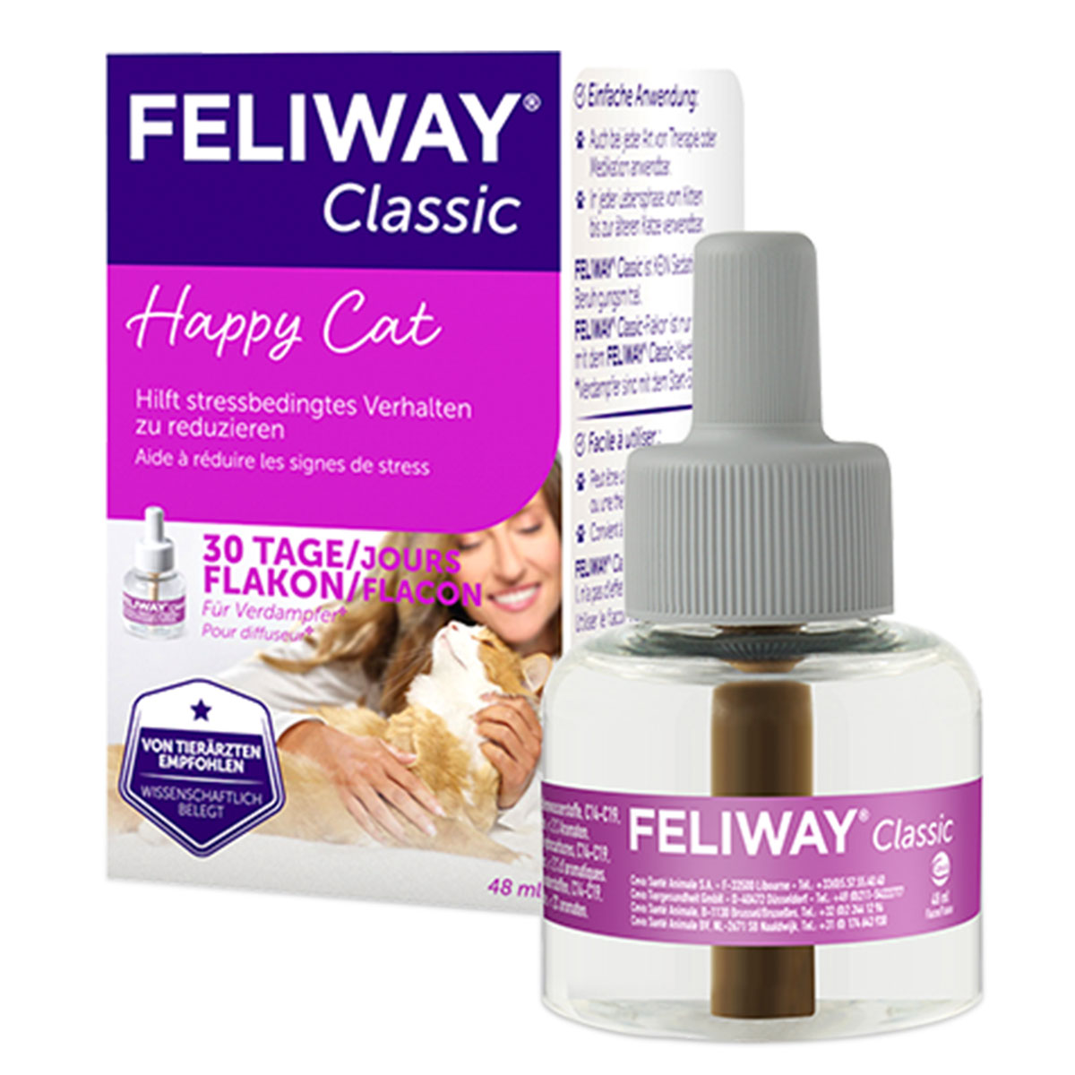 Feliway® Classic difuzér, náhradní náplň na 1 měsíc, 48 ml 48 ml