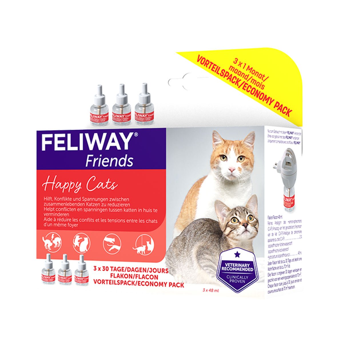 Levně Feliway® Friends, 3 x 30 dnů, výhodné balení