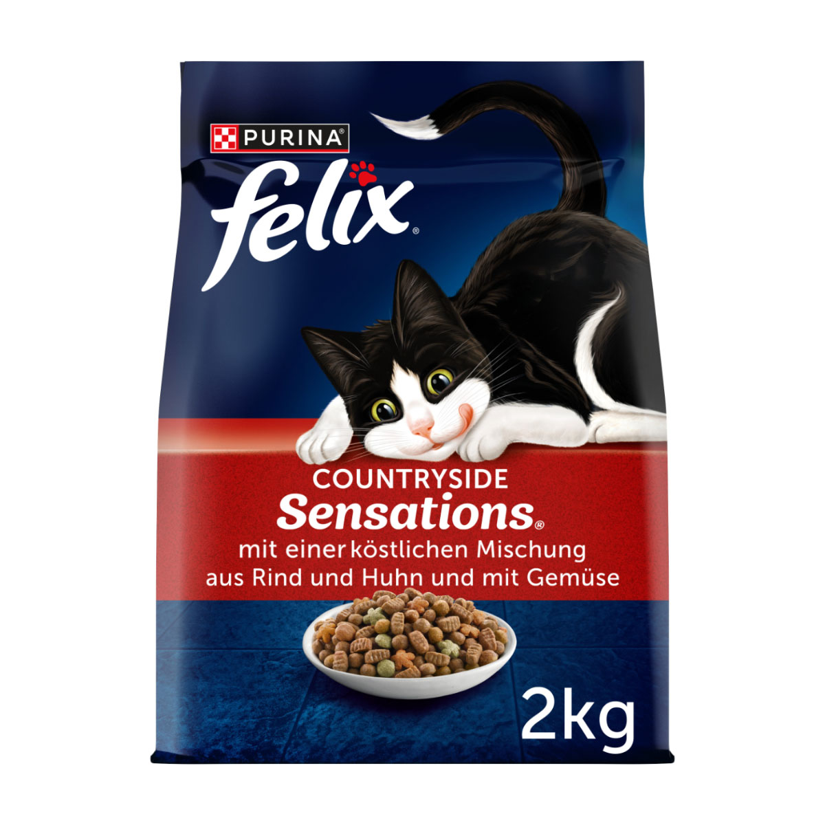 Levně Felix Countryside Sensations s hovězím masem, kuřecím masem a zeleninou 2 kg