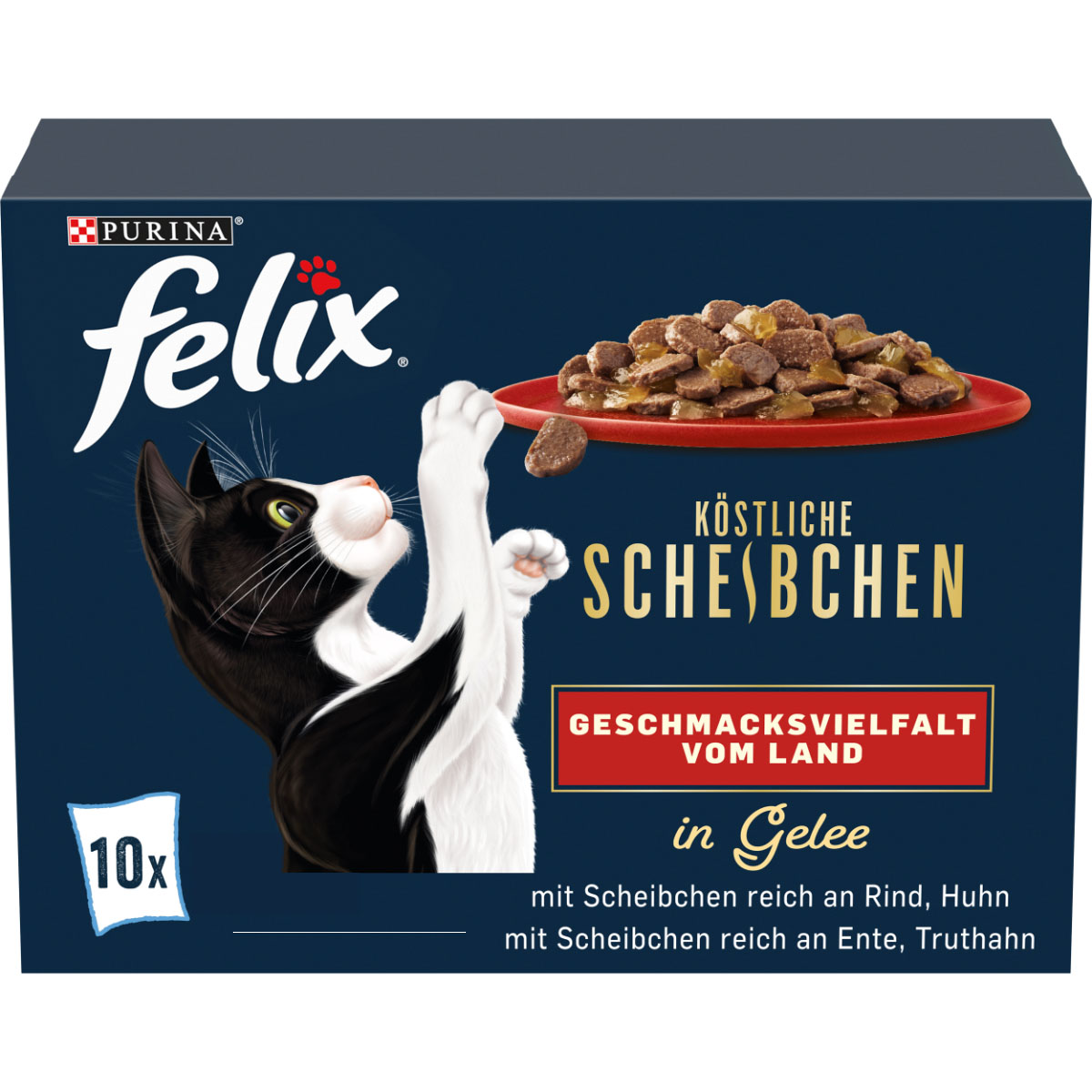 Levně FELIX lahodné plátky, variace chutí z venkova 10 × 80 g