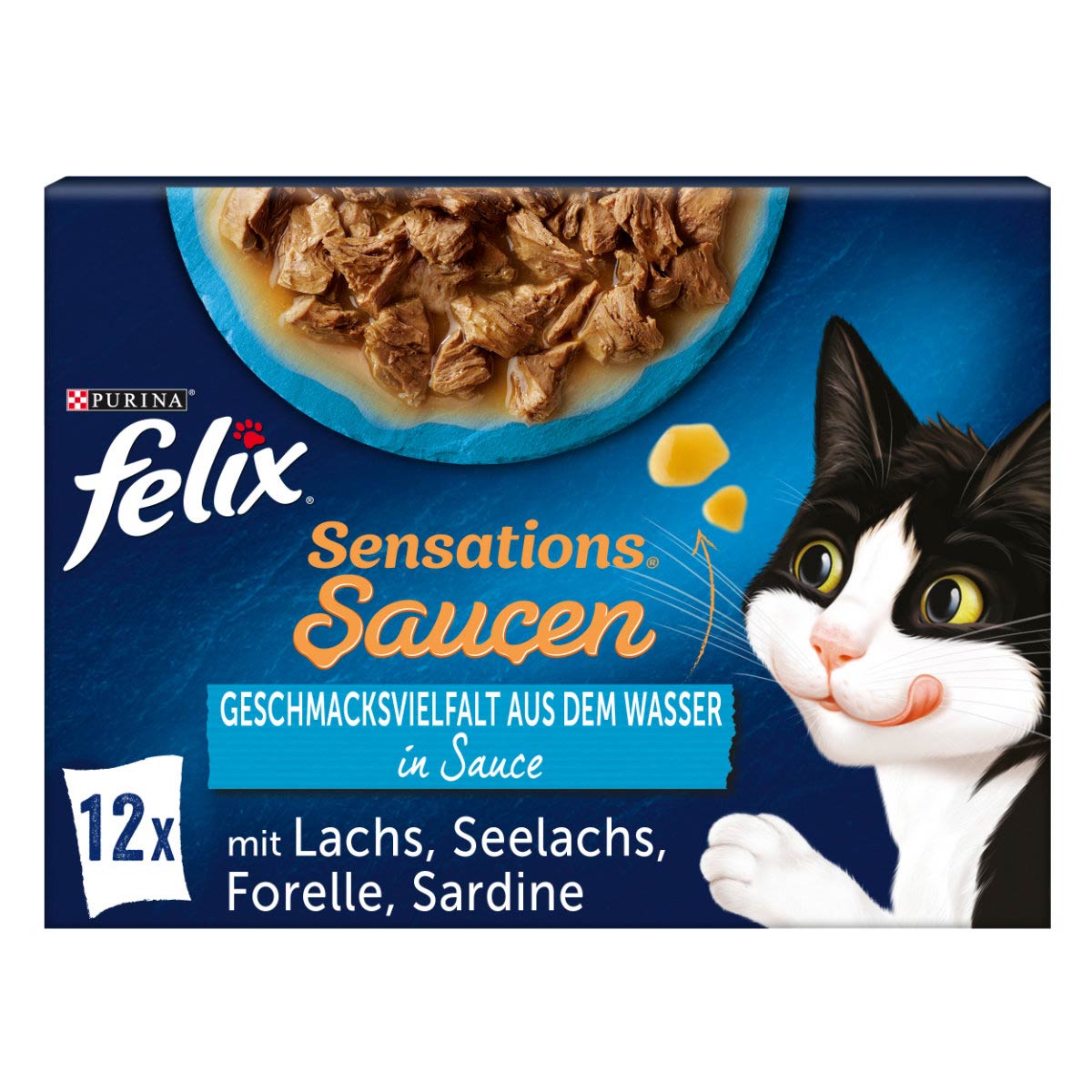 FELIX Sensations Saucen výběr z vody, 12 × 85 g