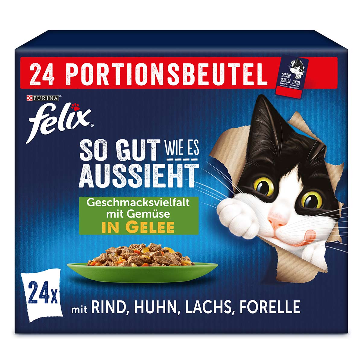 Levně FELIX So gut wie es aussieht v želé rozmanitost chutí země se zeleninou, 24× 85 g