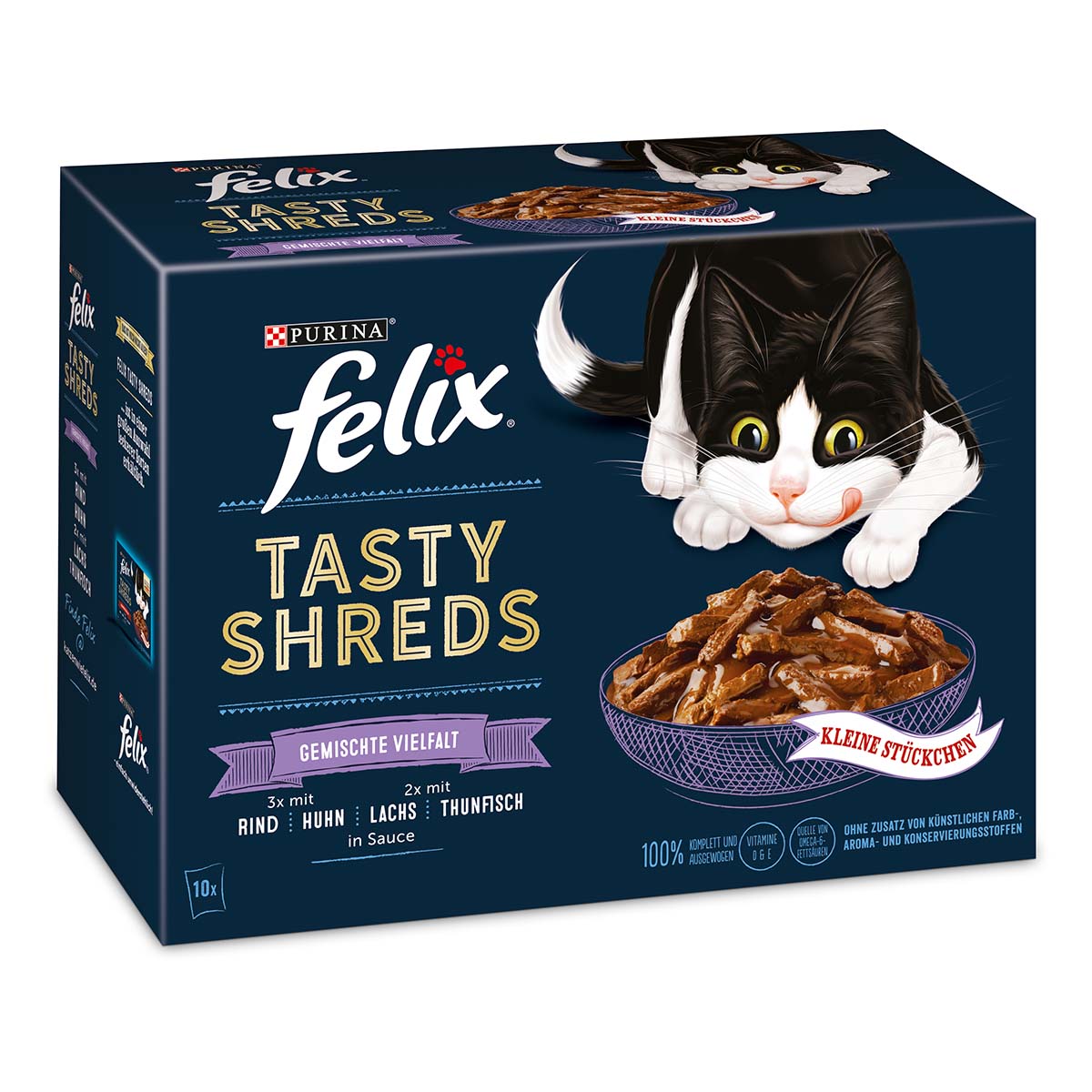 Levně FELIX Tasty Shreds různé druhy 30 × 80 g