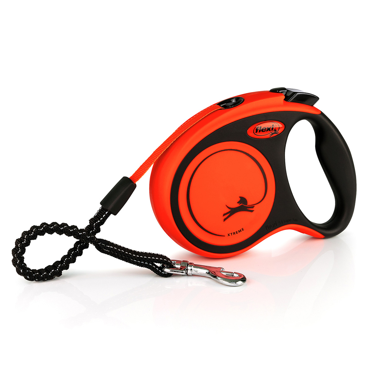 flexi XTREME Gurtleine schwarz/orange S 5m