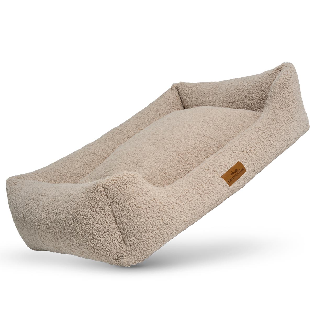 Freudentier orthopädisches Hundebett Teddy greige