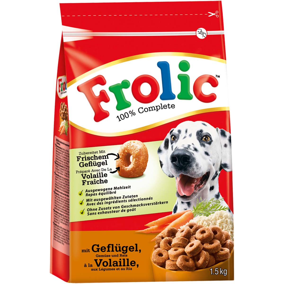 Levně Frolic 100% Complete & Balanced s drůbežím masem 1,5 kg