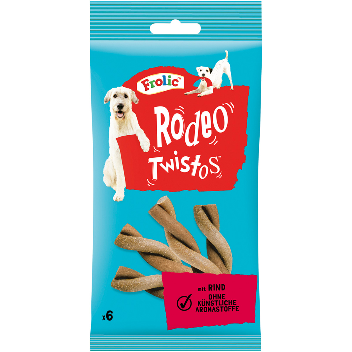 Frolic Rodeo Twistos hovězí 6 tyčinek (105 g)
