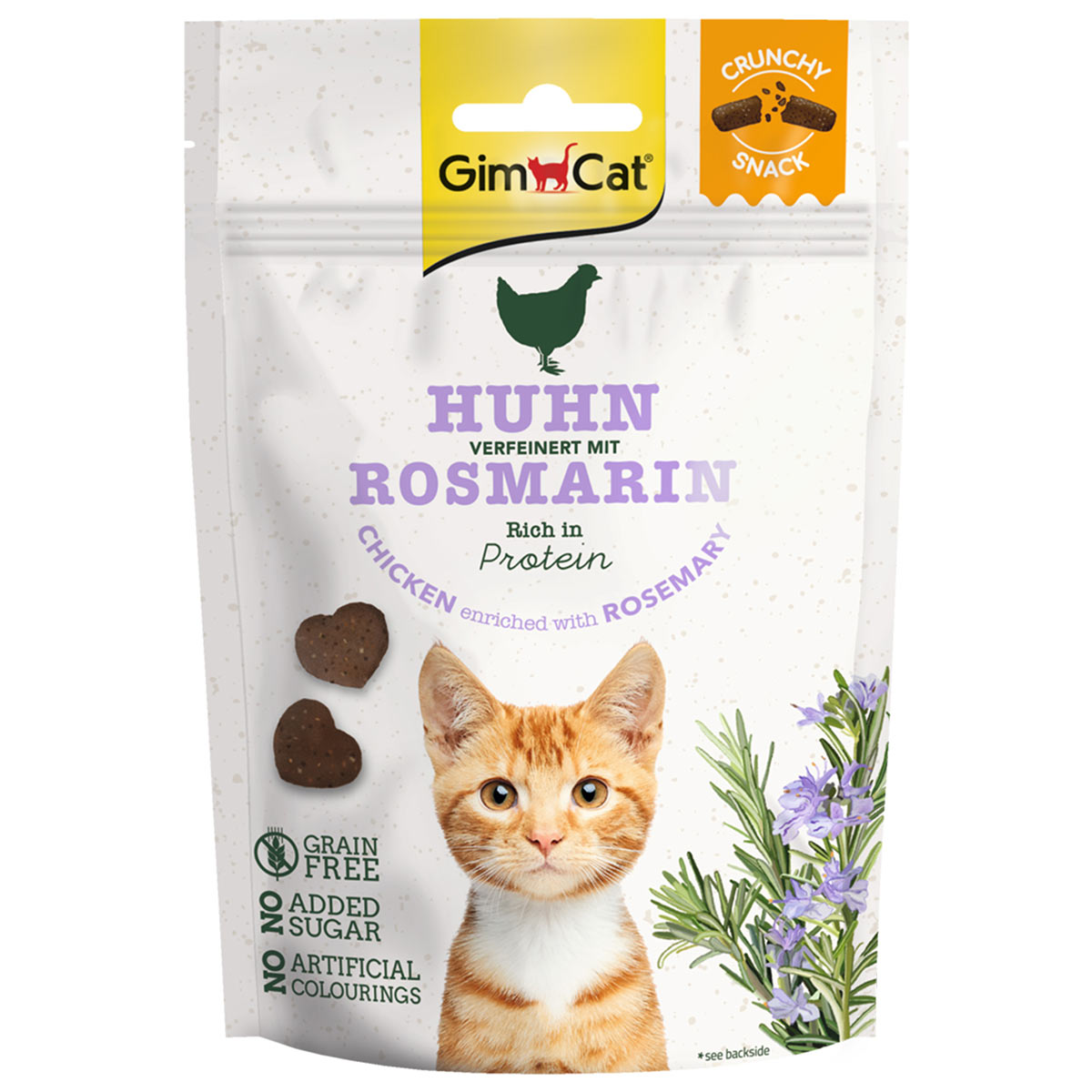 GimCat Crunchy Snacks kuřecí maso s rozmarýnem 10 × 50 g