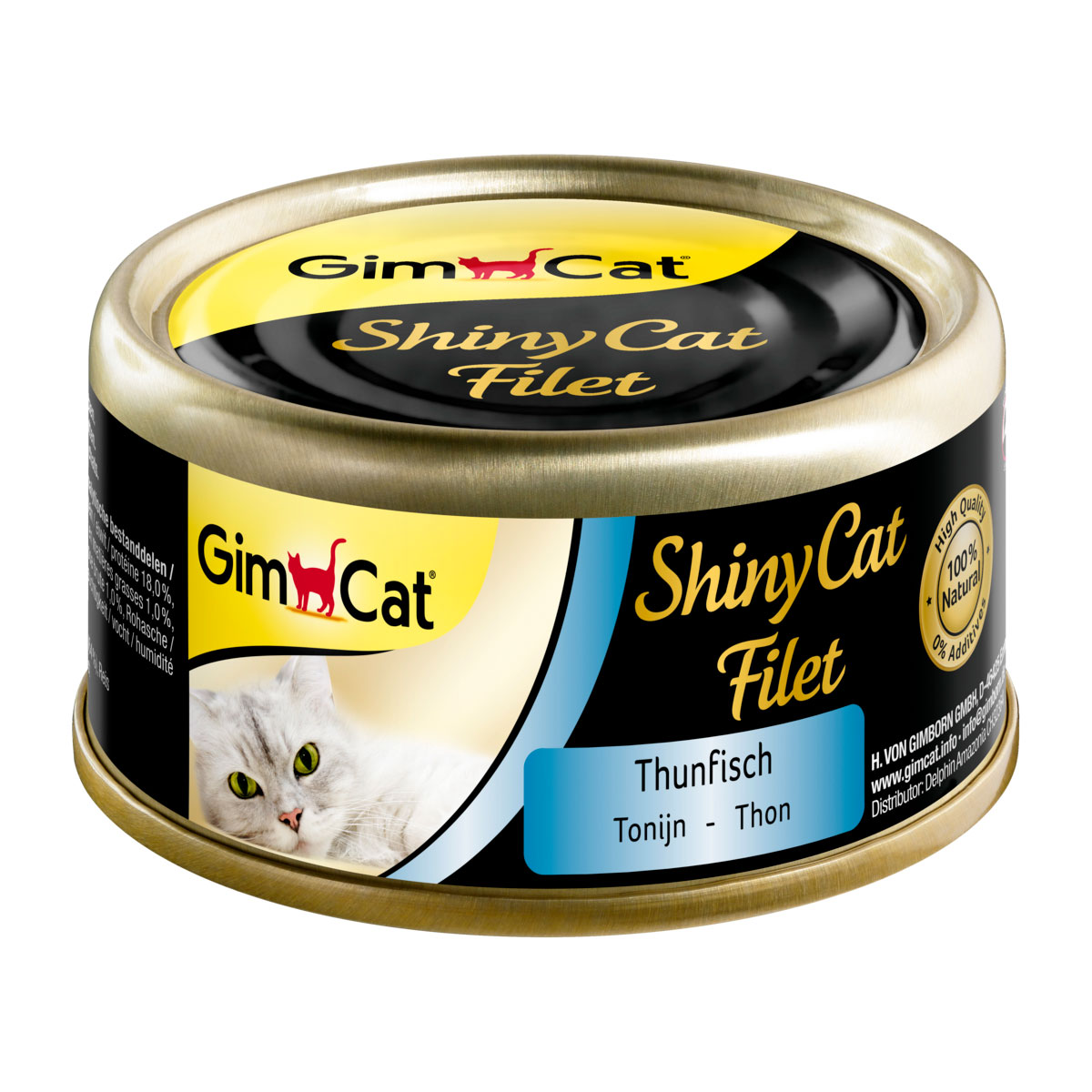 GimCat ShinyCat filé z tuňáka, 6 x 70 g 6x70g