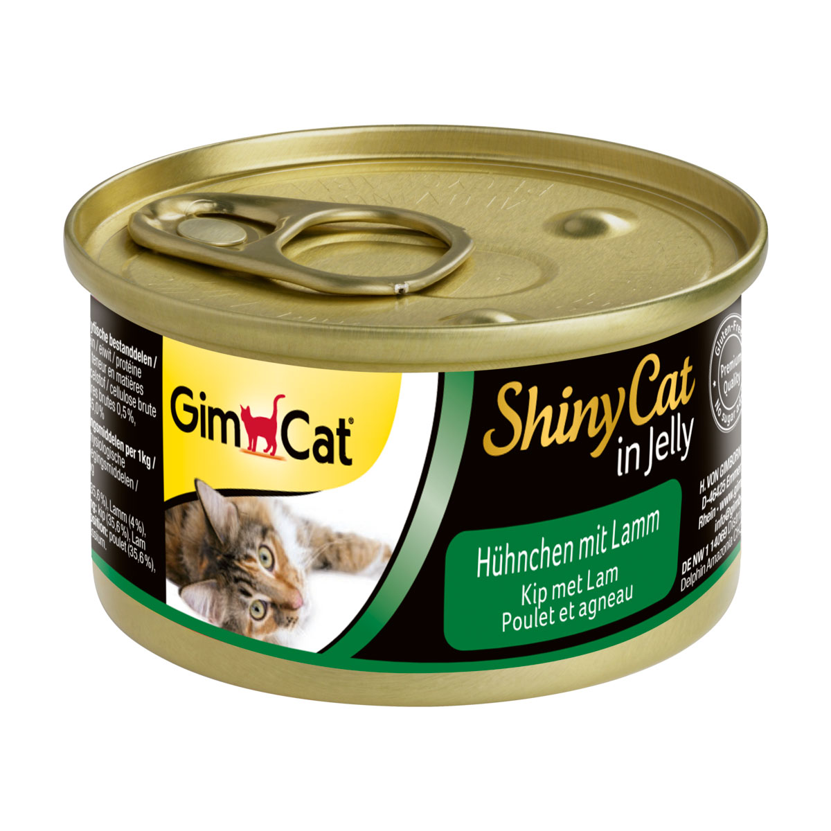 GimCat ShinyCat kuřecí a jehněčí 24 × 70 g