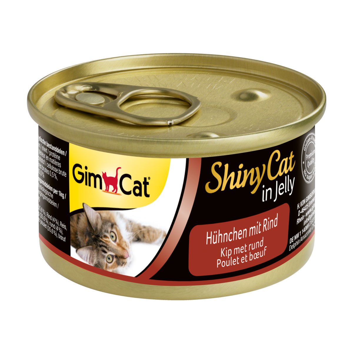 GimCat ShinyCat kuře a hovězí 24 × 70 g