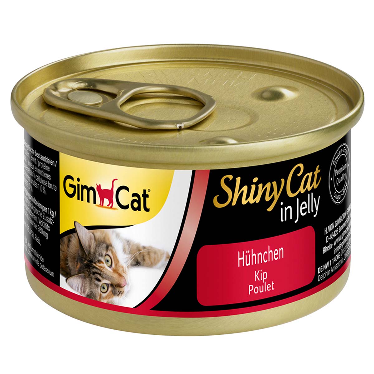 GimCat ShinyCat v želé, 24 x 70 g Kuře
