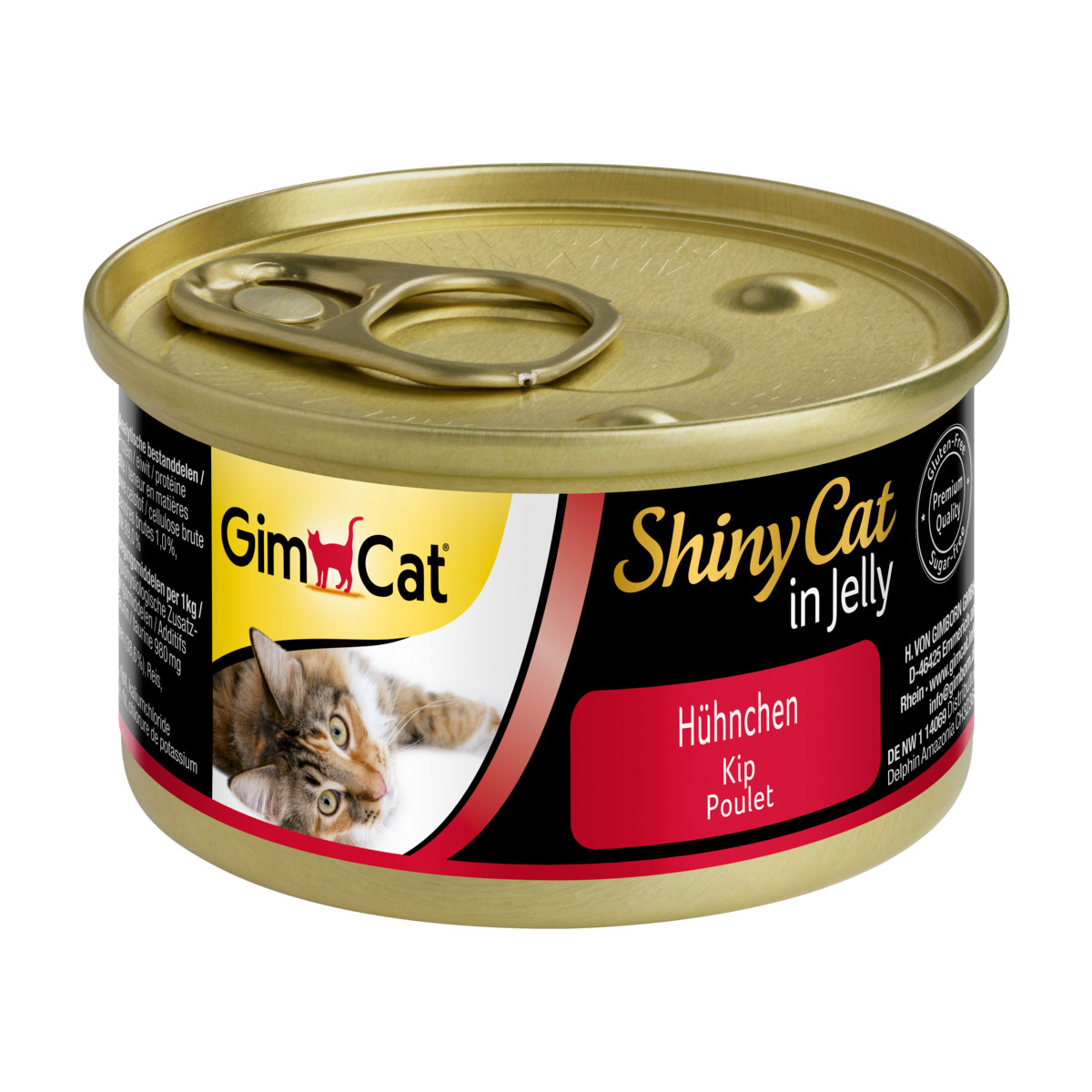 GimCat ShinyCat v želé, 24 x 70 g Kuře