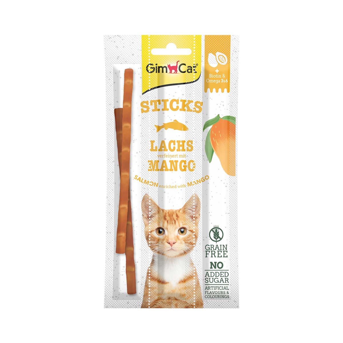 GimCat Superfood DuoSticks mit Lachs & Mangogeschmack 6×3 Stück