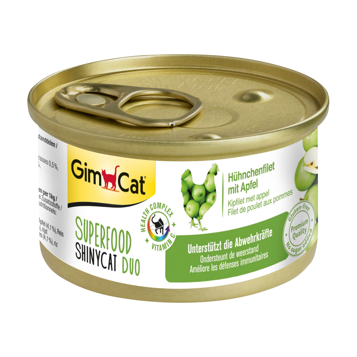 GimCat Superfood ShinyCat Duo kuřecí filet s jablky 24 × 70 g