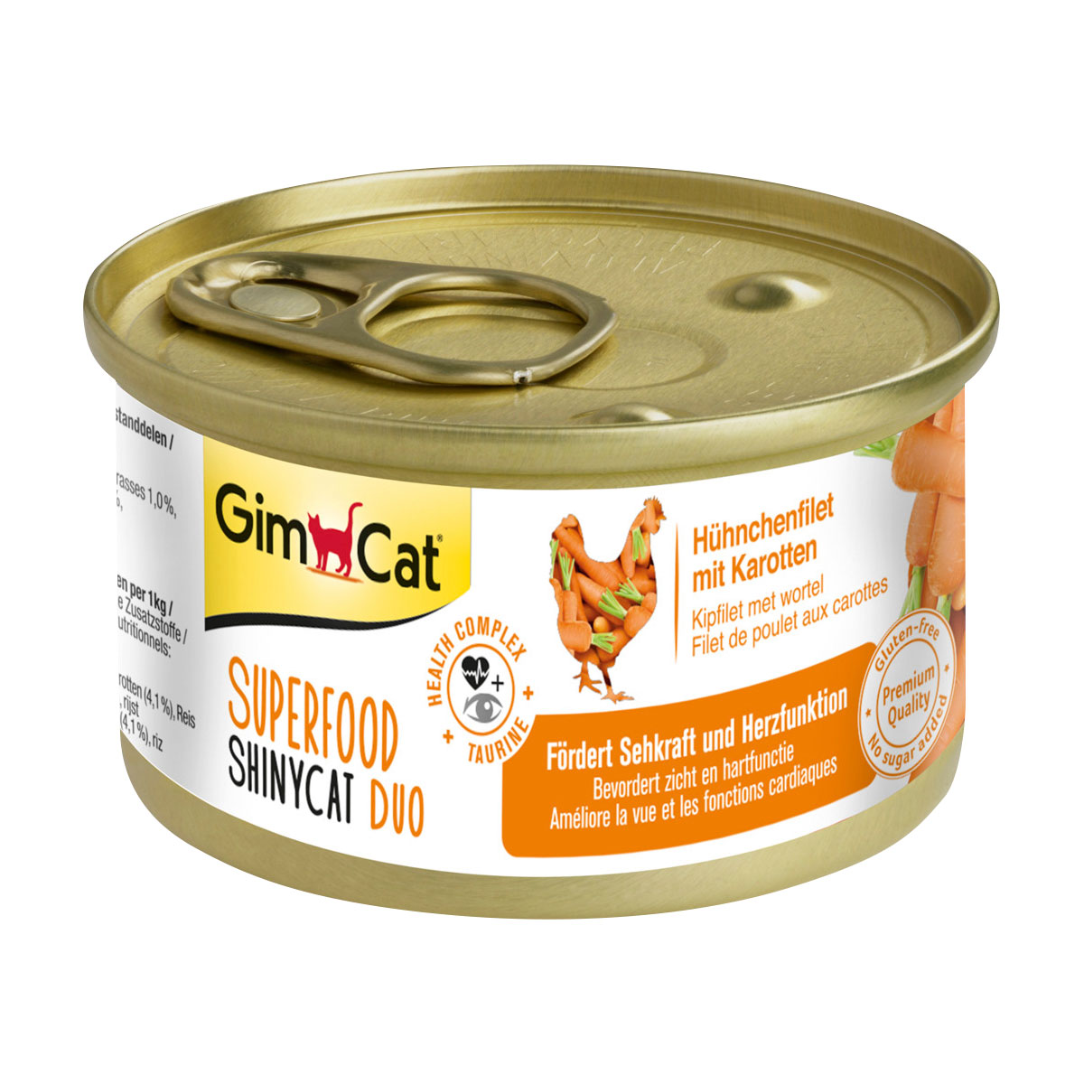 Levně GimCat Superfood ShinyCat Duo kuřecí filet s mrkví 24 × 70 g