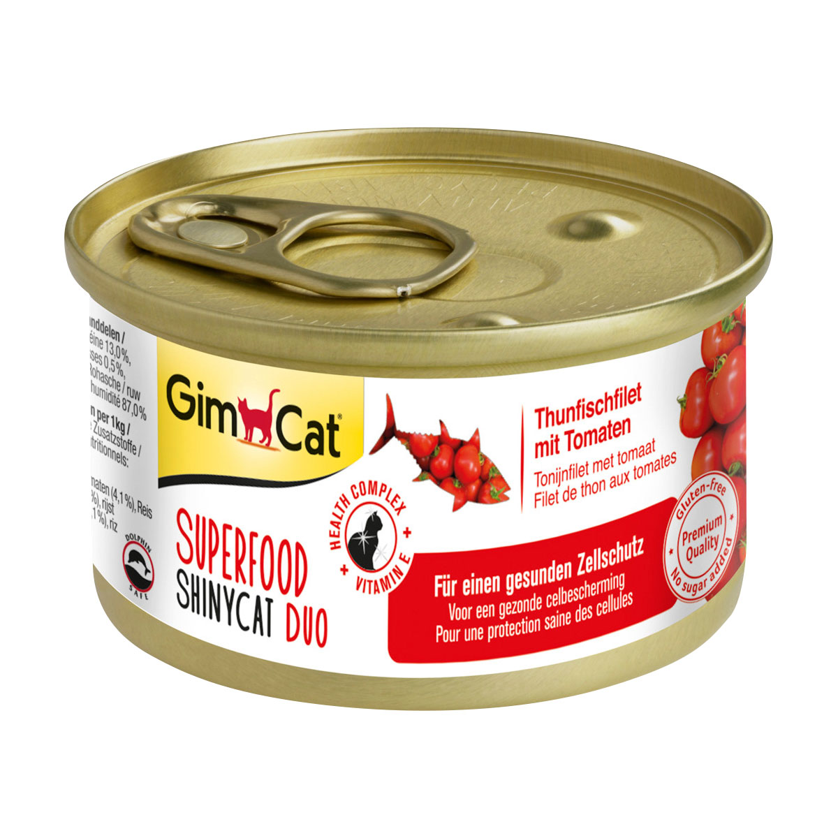 Levně GimCat Superfood ShinyCat Duo tuňákový filet s rajčaty 24 × 70 g