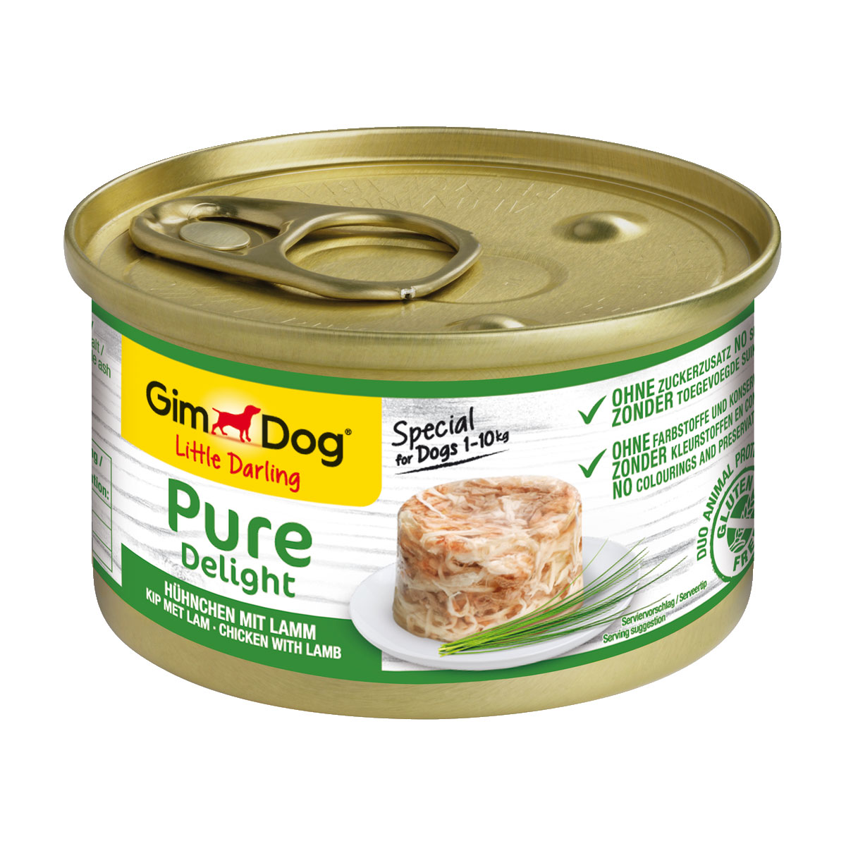 GimDog Little Darling Pure Delight s kuřecím a jehněčím masem 12 × 85 g