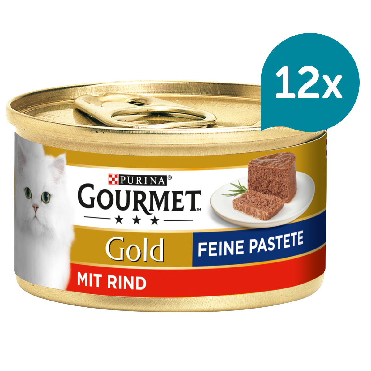 Levně Gourmet Gold jemná paštika s hovězím masem 12 × 85 g