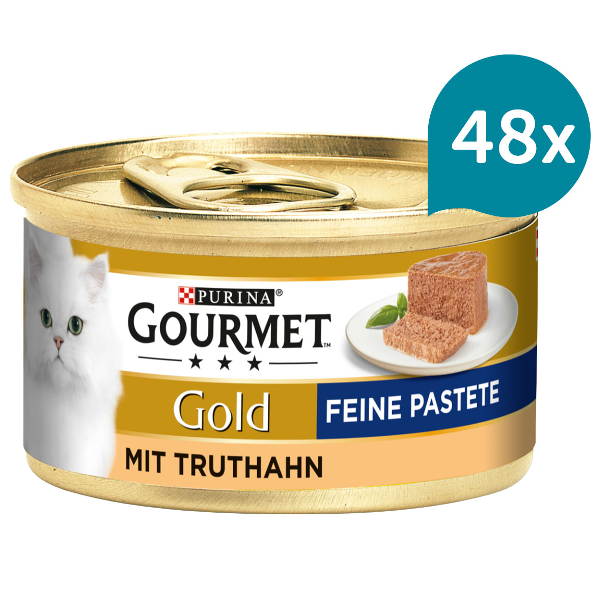 Levně Gourmet Gold jemná paštika s krocaním masem 48 × 85 g