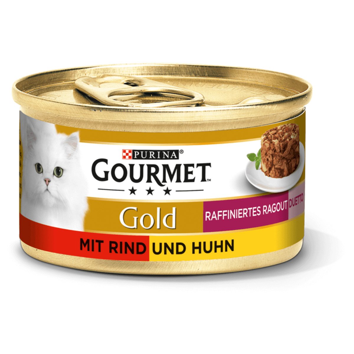 GOURMET Gold Raffiniertes Ragout Duetto mit Rind und Huhn 12x85g