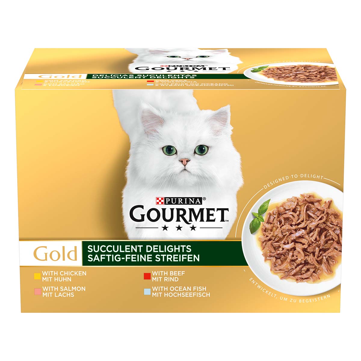 GOURMET GOLD Saftig-feine Streifen Sorten-Mix 96x85g